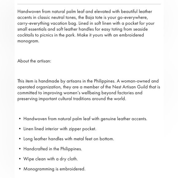 Mark & Graham Straw Tote. New and never used.
Offers Considered! - Picture 7 of 9